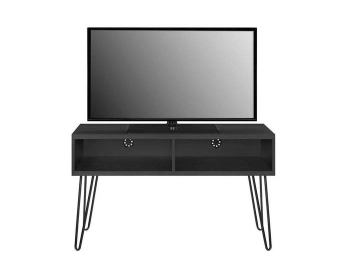 Mid.you Lowboard, Schwarz, Eichefarben, Metall, Papier, Holzwerkstoff, 107x63x50 cm, Wohnzimmer, TV Möbel, Lowboards