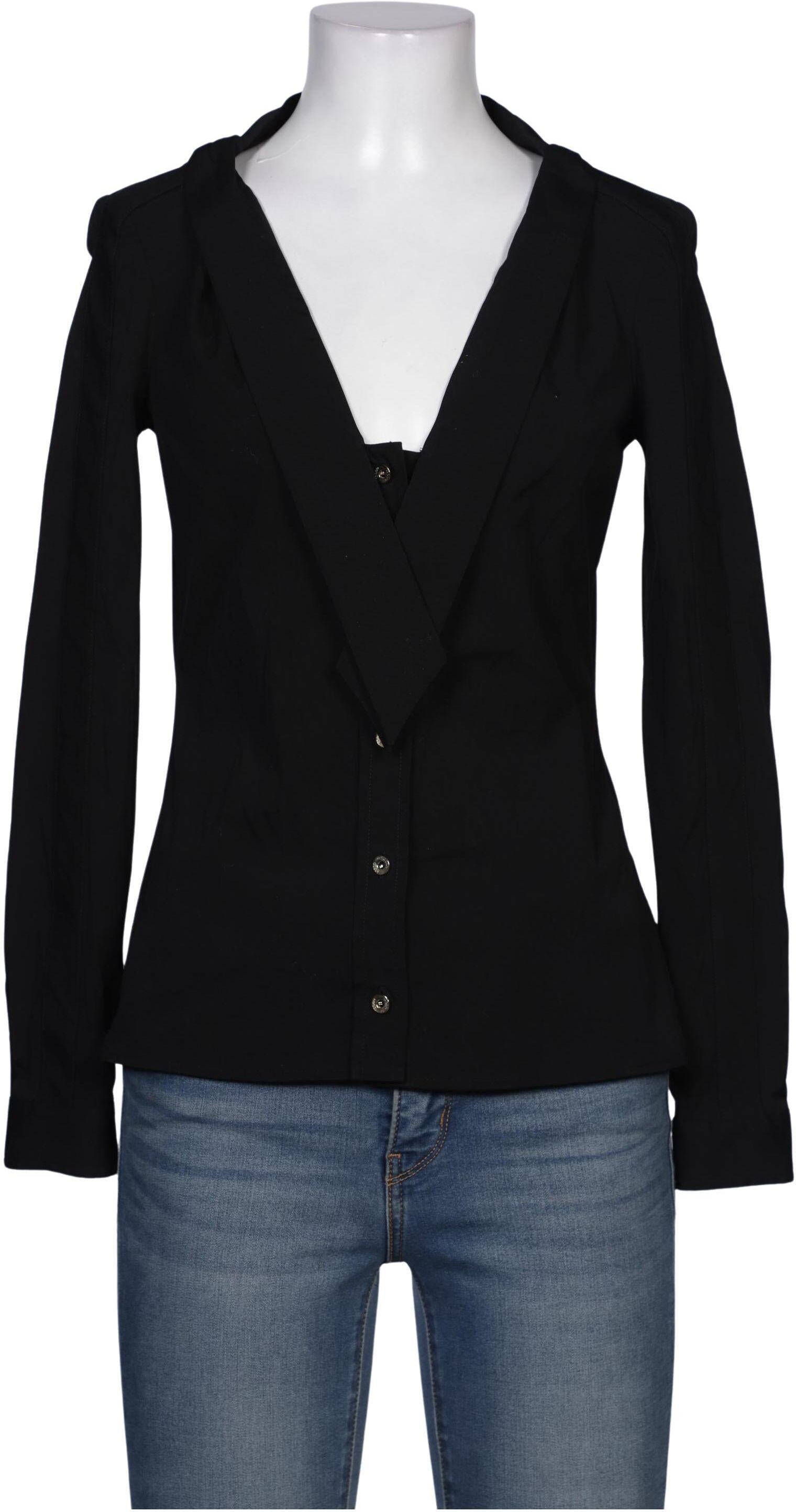 Gucci Damen Bluse, Schwarz, Gr. EU 34 (IT 40), Baumwolle / Elasthan / Synthetik - Second Hand