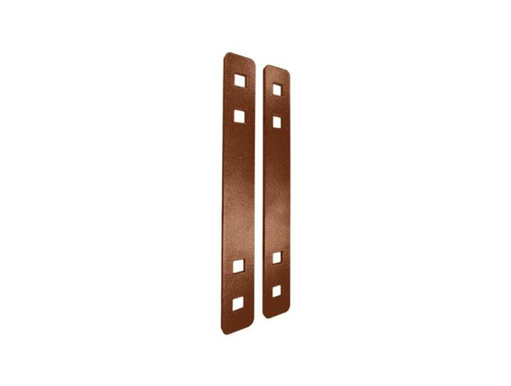 2er-Set Verbindungsstücke für Kaminholzregal Modular, Metall Naturrost