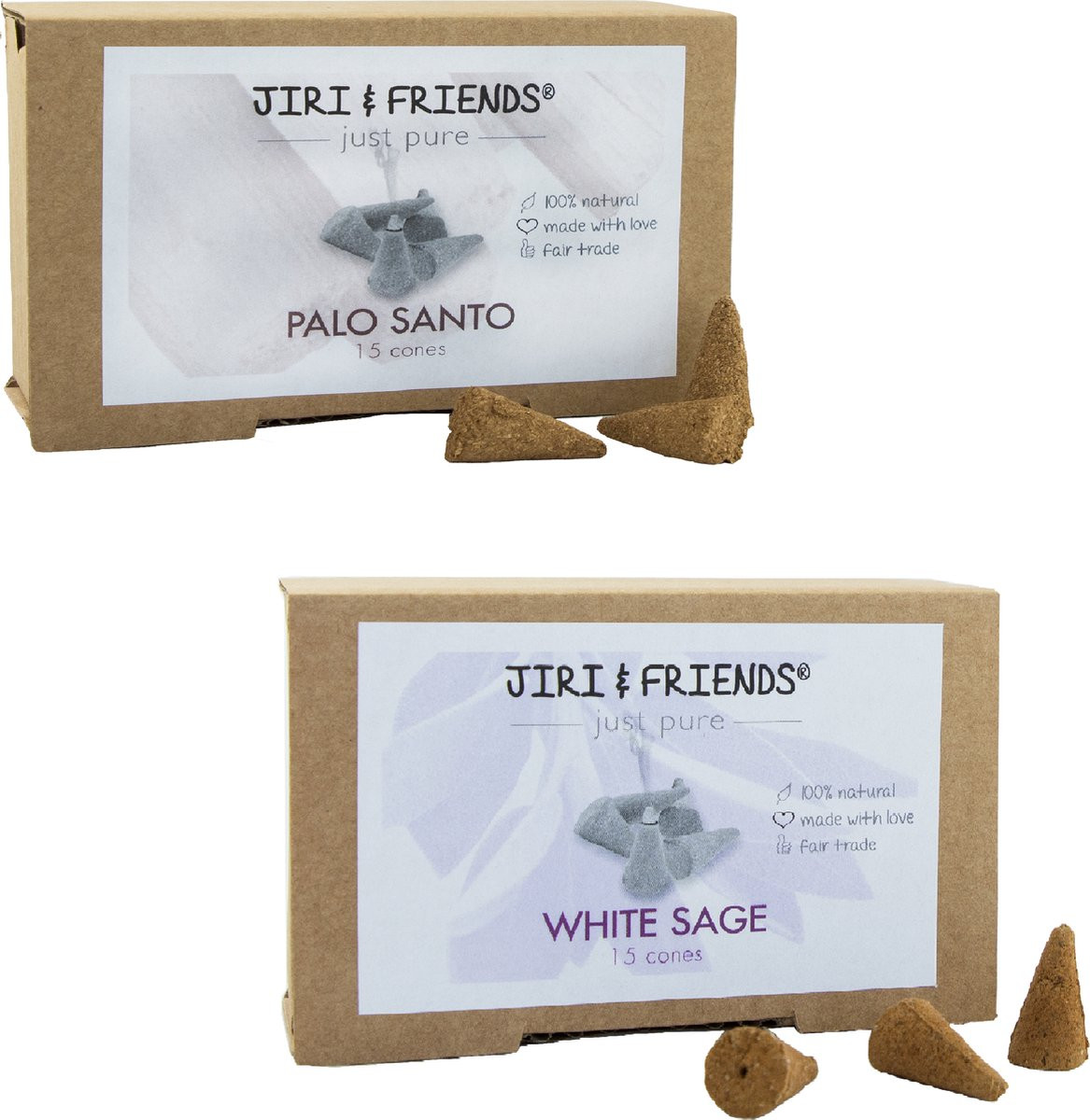 Jiri & Friends Cones combipak Witte Salie en Palo Santo