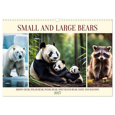 Small and large bears (Wall Calendar 2027 DIN A3 landscape), CALVENDO 12 Month Wall Calendar