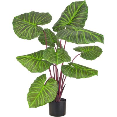 Kunstpflanze CREATIV GREEN "Colocasia", grün, H:100cm, Obermaterial: 100% Kunststoff, Kunstpflanzen, Kunstpflanze, mit traumhaft schönen Blättern