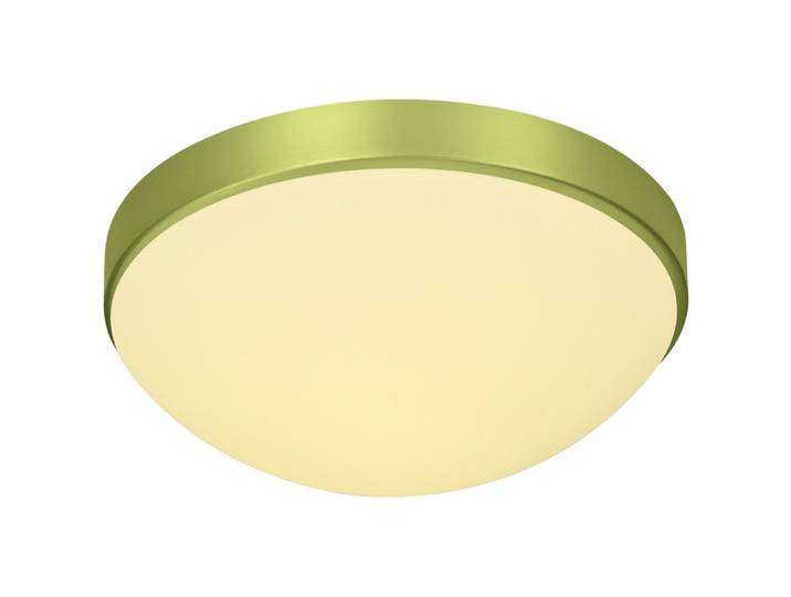 Bankamp Designer-Deckenlampe Basic Messingfarben lackiert / Glas opal weiss Eisen/Glas