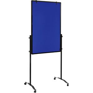 Legamaster Moderationstafel 7-210410, Multiboard, Filz/Whiteboard, mit Rollen, 76 x 120cm, blau/weiß