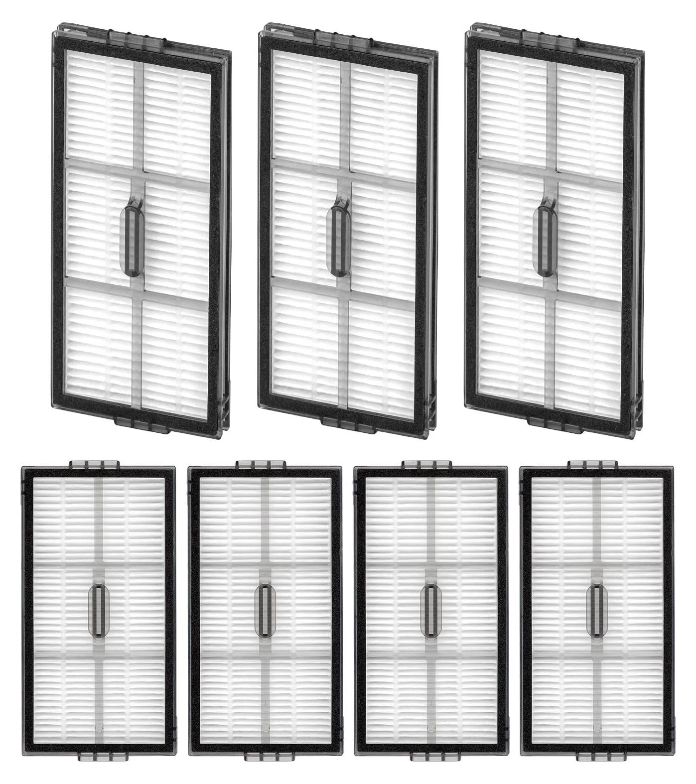 7 HEPA-reservefilters voor Roborock Saros 10R en Qrevo CurvX van Dripio