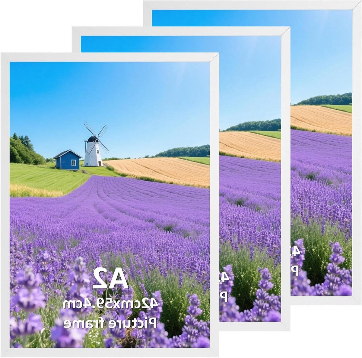 Wit aluminium fotolijst A2 voor wanddecoratie