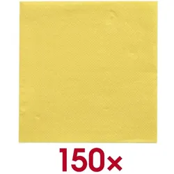 Papstar Papierservietten DAILY Collection 2-lagig 24 x 24 cm 150 Stück gelb, 24x24 cm