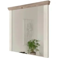 GARDEROBENSPIEGEL Pinie weiß, Oslo Pinie Landhaus, Spiegel, 107 x 110 cm