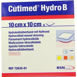 Cutimed Hydro B 10x10cm Hydrokoll.verb.m.haftrand 5 ST
