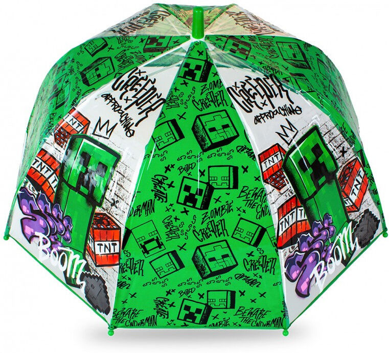 Kids Euroswan Parapluie transparent 46 cm Minecraft