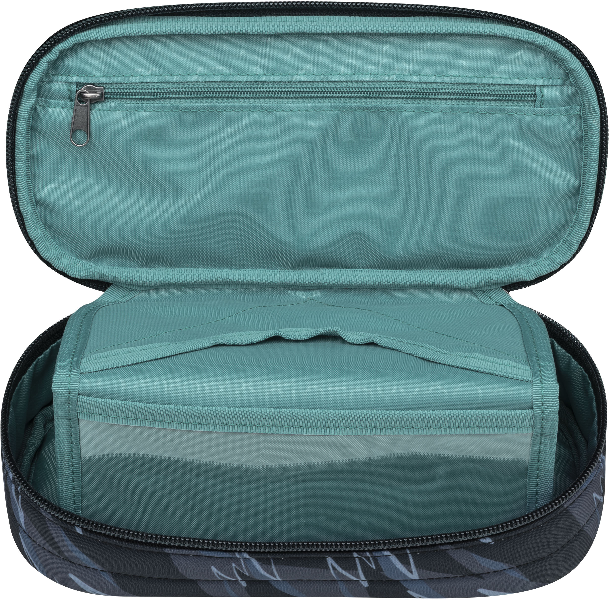 Schreibgeräteetui NEOXX "Schlamperbox, Jump", Kinder, schwarz (stormchaser), Polyester, Schreibgeräteetuis Schreibgeräteetui, teilweise aus recyceltem Material stormchaser Einheitsgröße