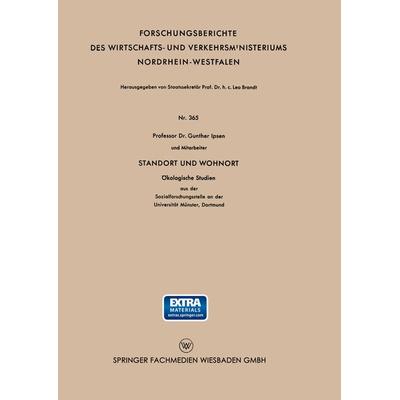 Standort und Wohnort, Set von Walter Christaller,Wolfgang Köllmann,Rainer Mackensen, VS Verlag für Sozialwissenschaften, 978-3-663-01014-2