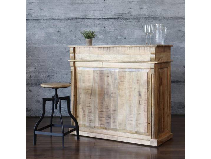 Hausbar Theke BISTROT Vintage massiv edles Mangoholz Kellerbar Tresen