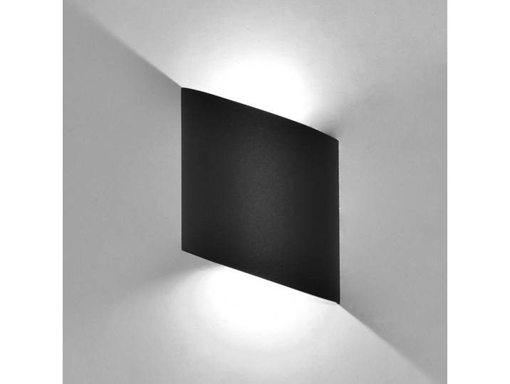 Mantra Iluminación LED Außenwandleuchte Sochi, schwarz, Aluminium, Modern