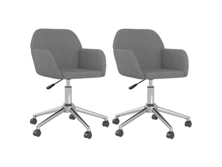 Coespram 2er Set Esszimmerstühle Drehbar Hellgrau Stoff Küchenstuhl Ergonomische Armlehnstühle mit 360° Drehung und weicher Schaumstoffpolsterung für Esszimmer, Wohnzimmer oder Home Office.