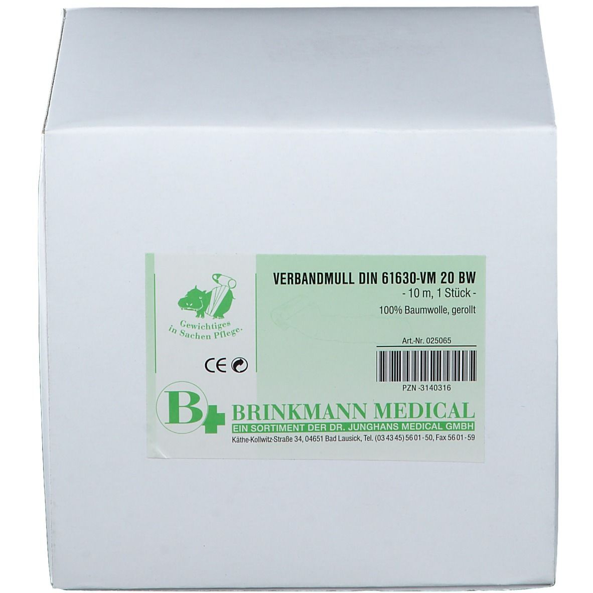 Verbandmull 10 cmx10 m 8fach Rolle 1 St Verband