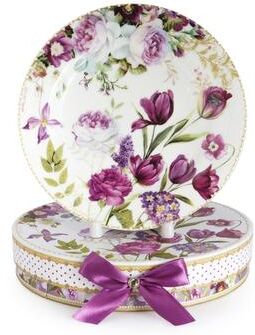 STP Goods Tulips Porcelain Dessert Plate Set of 2 in Gift Box