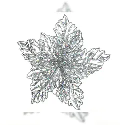 Christmas Decorations Weihnachtsstern Blume auf Clip 23cm künstlich Weihnachtsdeko Christbaumschmuck