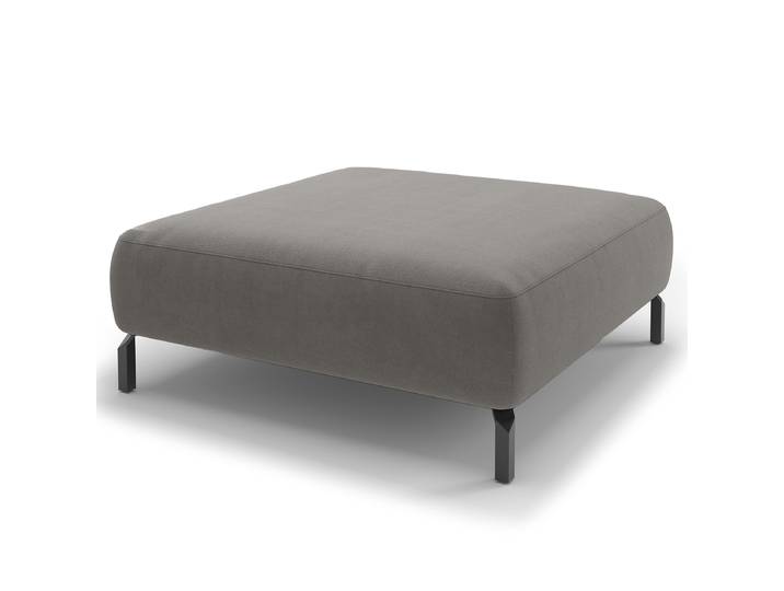 Repose-pieds 43cm Noir Tissu Esila: Gris