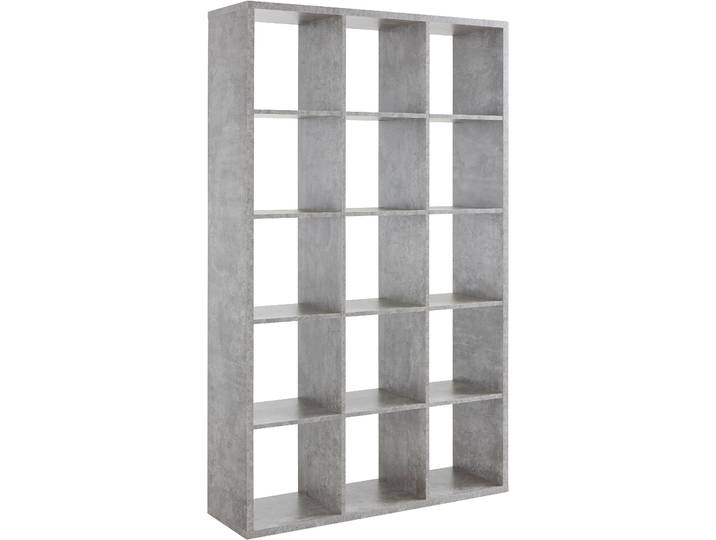 Standregal FORTE Mauro, Raumteiler, sorgt für Stil und Ordnung , grau (betonoptik lichtgrau), B:107,2cm H:176,3cm T:32,9cm, Holzwerkstoff, Regale, Standregal, 5 Fächer, Jedes Fach ist bis zu 5 kg belastbar, Fachgrösse 33x33cm
