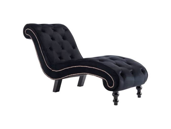 Chaise longue Noir Velours