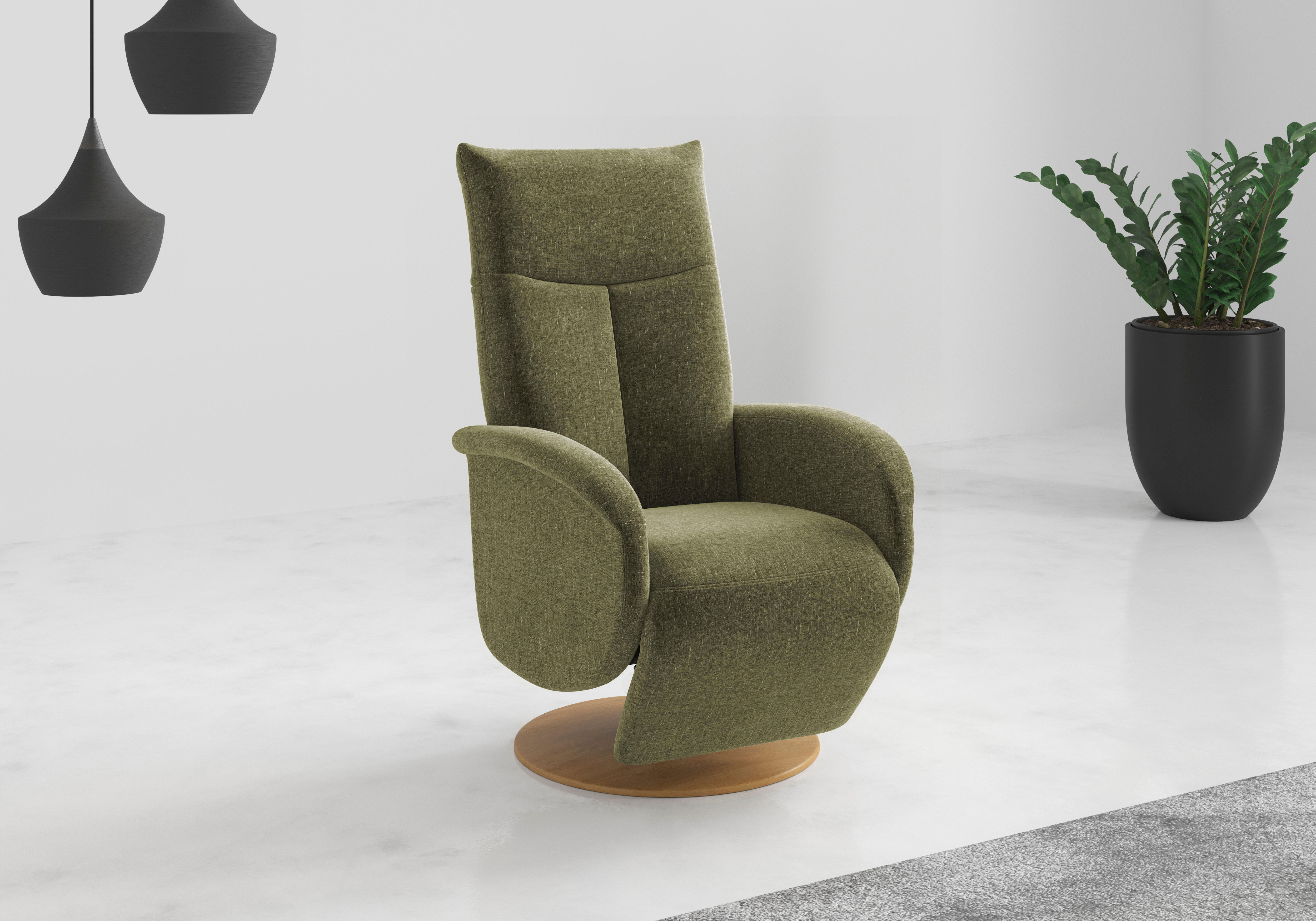 GOODproduct "Grenoble mit Kopfteilverstellung & Drehfunktion, weitere Funktionen" Ergonomie M: elektr. Fussstütze, Rückenlehne & Aufstehhilfe, Akku hellgrün Flachgewebe, Ergonomie M, B/H/T: 75cm x 113cm x 82cm