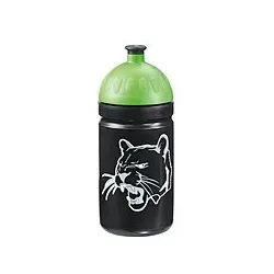Step by Step 0,5L Trinkflasche Wild Cat, schwarz mit Wildkatze