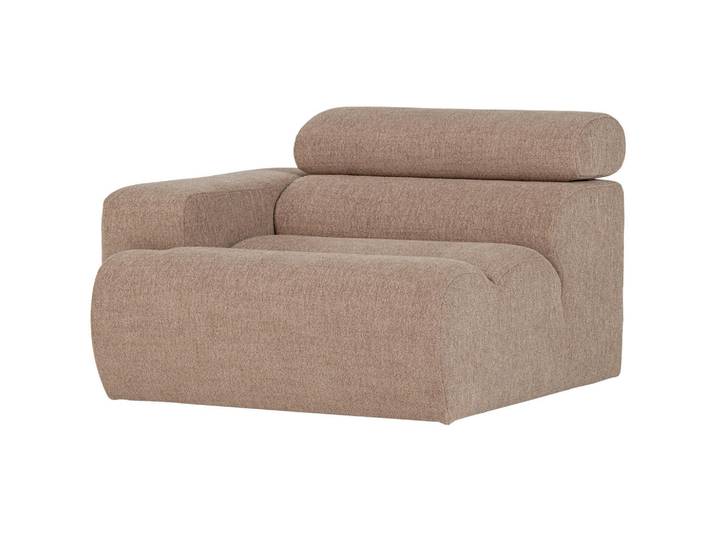 Livetastic Sofaelement Novi, Taupe, Kunststoff, 109x86x113 cm, Made in EU, Armteil links, Rücken echt, Wohnzimmer, Sofas & Couches, Sofassofas