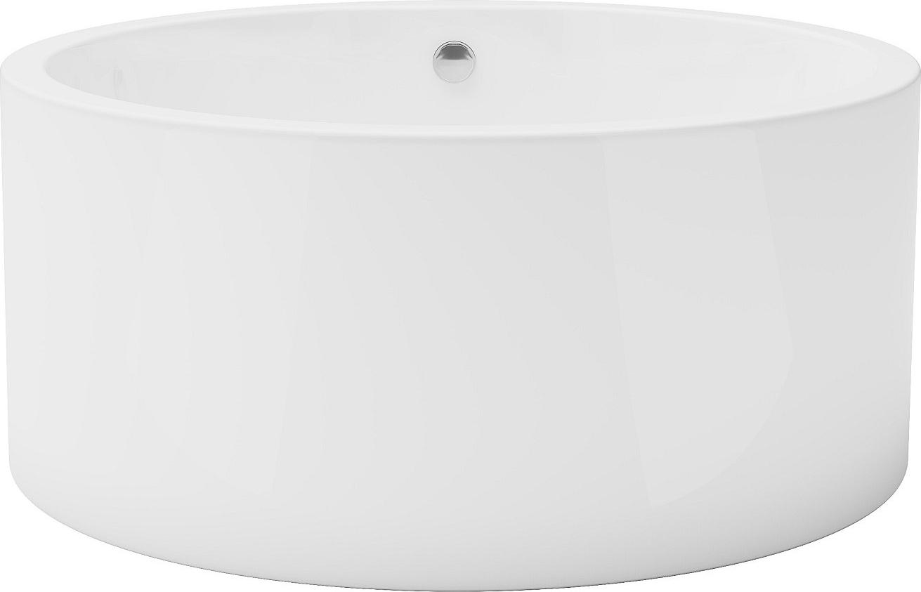 Freistehende runde Badewanne 130 x 130 x 58 cm Acryl Weiß 165 L LAGUNO