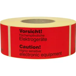 Transpak, Sicherheitskennzeichnung, Trans-Pak Hinweis Etiketten Senitive electronic