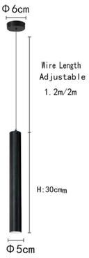 Inspired Finds Modern Nordic LED Double Head Pendant Light Cylinder Pipe Line Chandelier 5cm Single Head 78.74 Inches Wire Length 3 Light Change