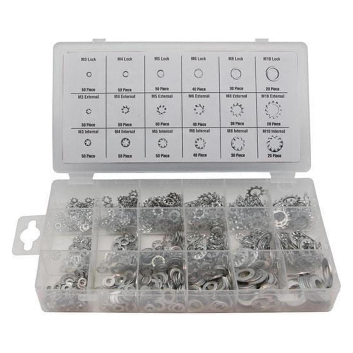 Perel Sicherungsscheiben Sortiment (M10, M3, M4, M5, M6, M8) (HAS03)