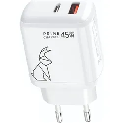 Rabbiter POWER45W FAST (45 W, 2 Ports), USB Ladegerät, Weiss