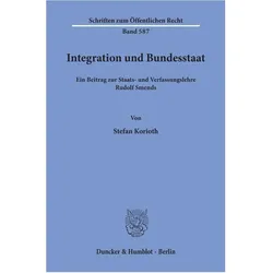 Korioth:Integration und Bundesstaat., Fachbücher von Stefan Korioth