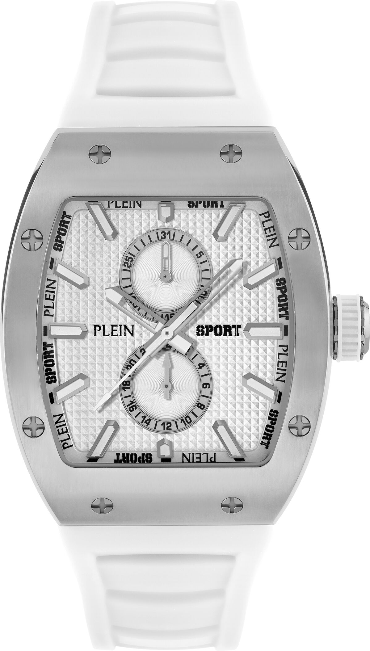 Luxusuhr PLEIN SPORT "Uhren", weiß (01, weiß), Armbanduhren, Herren