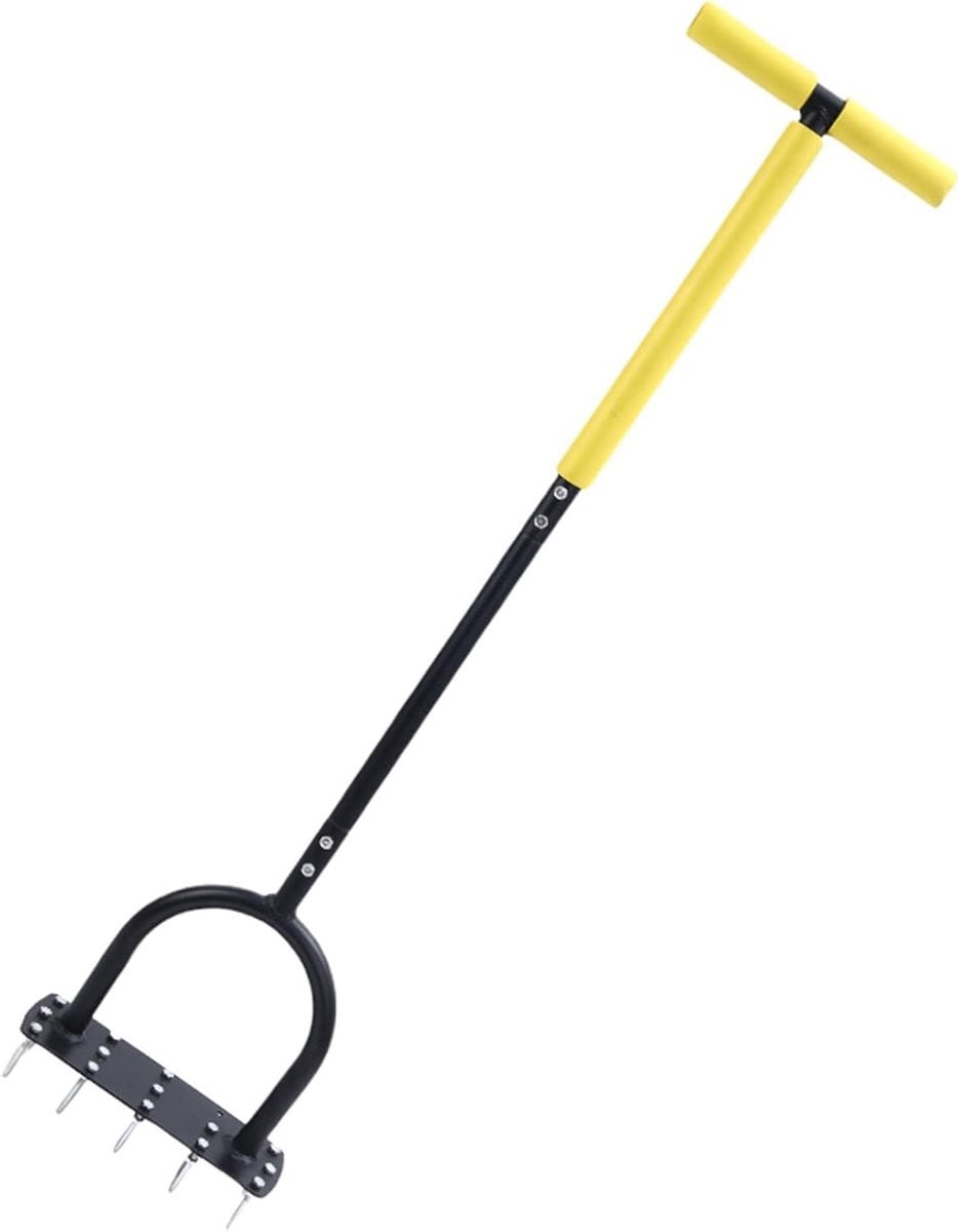 Gazonbeluchter Handmatig - Roestvrij Stalen Grasbeluchter voor Tuinonderhoud - Lengte: 100 cm