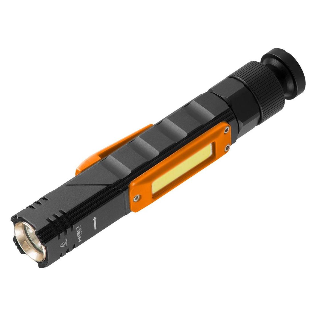 Neo Taschenlampe Taschenlampe (USB wiederaufladbare Taschenlampe 300 lm 2 in 1 CREE XPE + COB LED) (17.20 cm, 300 lm) (TOP-99-034)