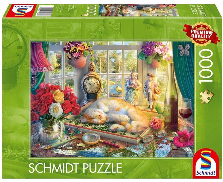 Puzzle 1000 pcs L'heure du puzzle pour le chat Schmidt