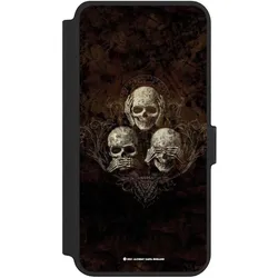 Nivocase Klapphülle für Samsung Galaxy S25+ Handyhülle aus Kunst Leder NIVOflip schwarz Art Gothic (Samsung Galaxy S25+), Smartphone Hülle, Schwarz