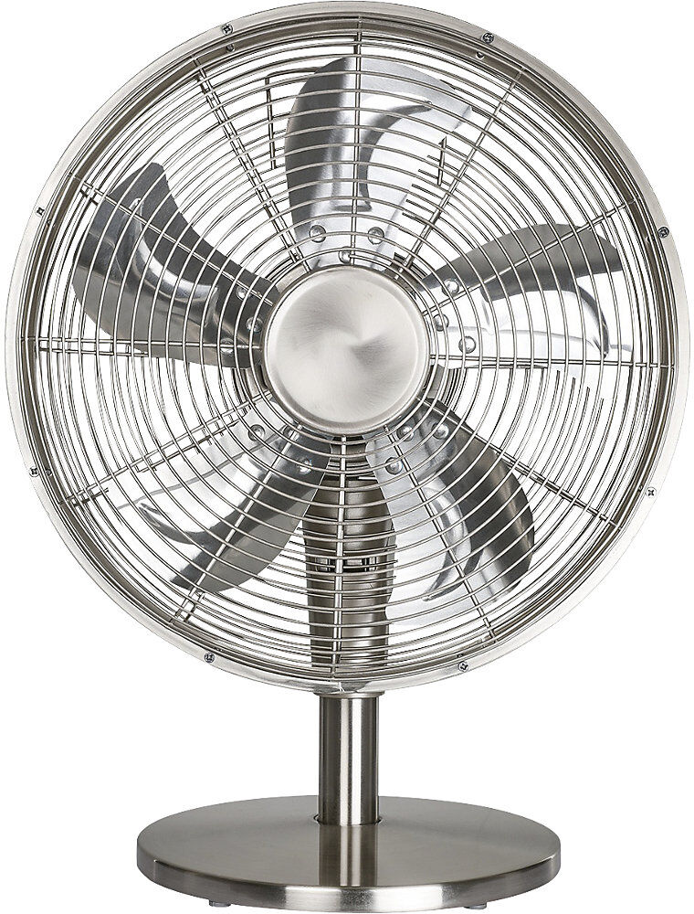 kaiserkraft Tischventilator Airos Eco, Rotorblatt-Ø 285 mm, verchromt