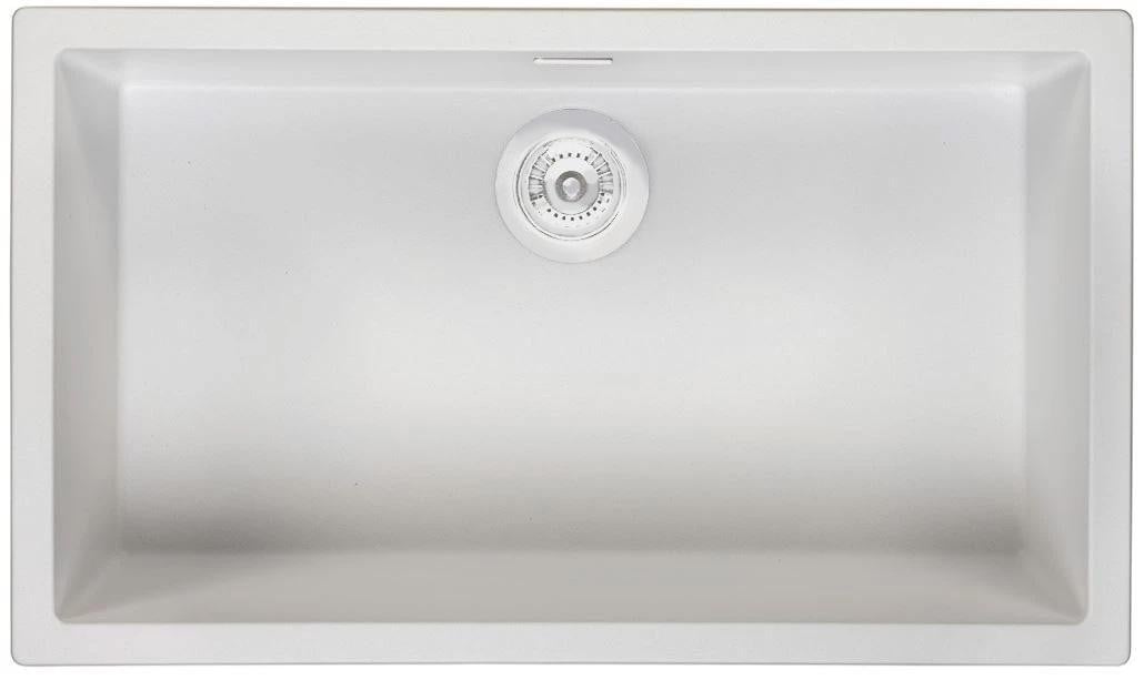 Pure.Sink Keukenwastafel onderbouwmodel, wit, 70 x 40 cm