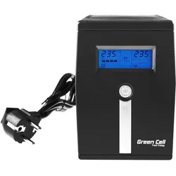 GreenCell Cell UPS02 Unterbrechungsfreie Stromversorgung (USV) Line-Interaktiv 800 VA 2 AC-Ausgänge (800 VA, 480 W, Line-Interaktiv USV), USV