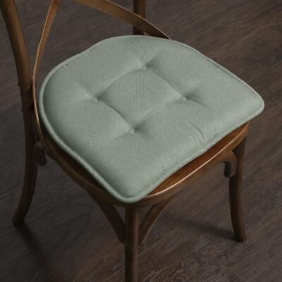 "Sweet Home Collection Solid Color U-Shaped Memory Foam Chair Cushions - 16""x17"""