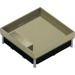 Hager MKQ120LE25 Nivel. Messingkassette Q12 mit Leitungsauslass für 12x45er Module Belags T=25mm