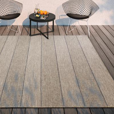 Teppich VILLEROY & BOCH "Isabella", braun (hellbraun), B:155cm H:8mm L:230cm, Polypropylen, Teppiche, Teppich, In-& Outdoor, Flachgewebe, wetterfest, Terrasse, Balkon, natur, modern