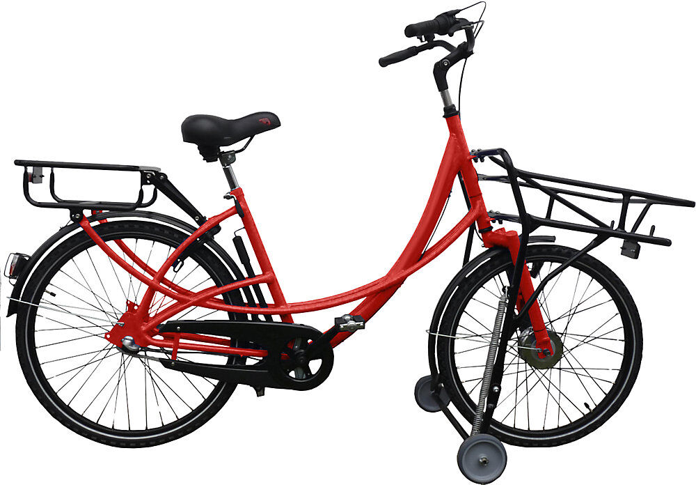 kaiserkraft Transportfahrrad B01, mit Rücktrittbremse, rot, 7-Gang-Schaltung