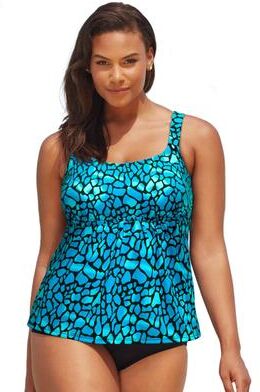 Plus Size Women's Flared Tankini Top by Swimsuits For All in La Quinta (Size 22)