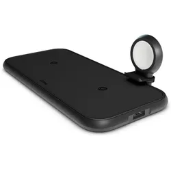 Zens Alu 4-in-1 Wireless Charger (incl. Apple Watch Charger) (45 W), Wireless Charger, Schwarz