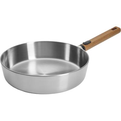 Schmorpfanne WOLL "Logic Steel", silber (silberfarben, natur), H:7cm Ø:28cm, Pfannen, Schmorpfanne, 5-Schicht-Aufbau