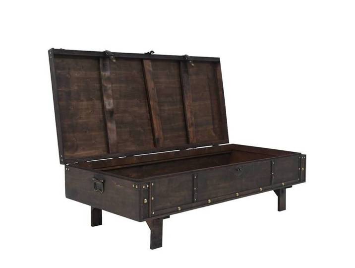 Table de Canapé SWEETY Brun Table basse de Salon - contreplaqué style vintage 120x55x35cm CL12501395023